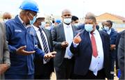 Premier of Gauteng, Mr David Makhura, the Deputy President, Mr David Mabuza and Deputy Minister David Mahlobo at Sebokeng Watse Water Treatment Plant